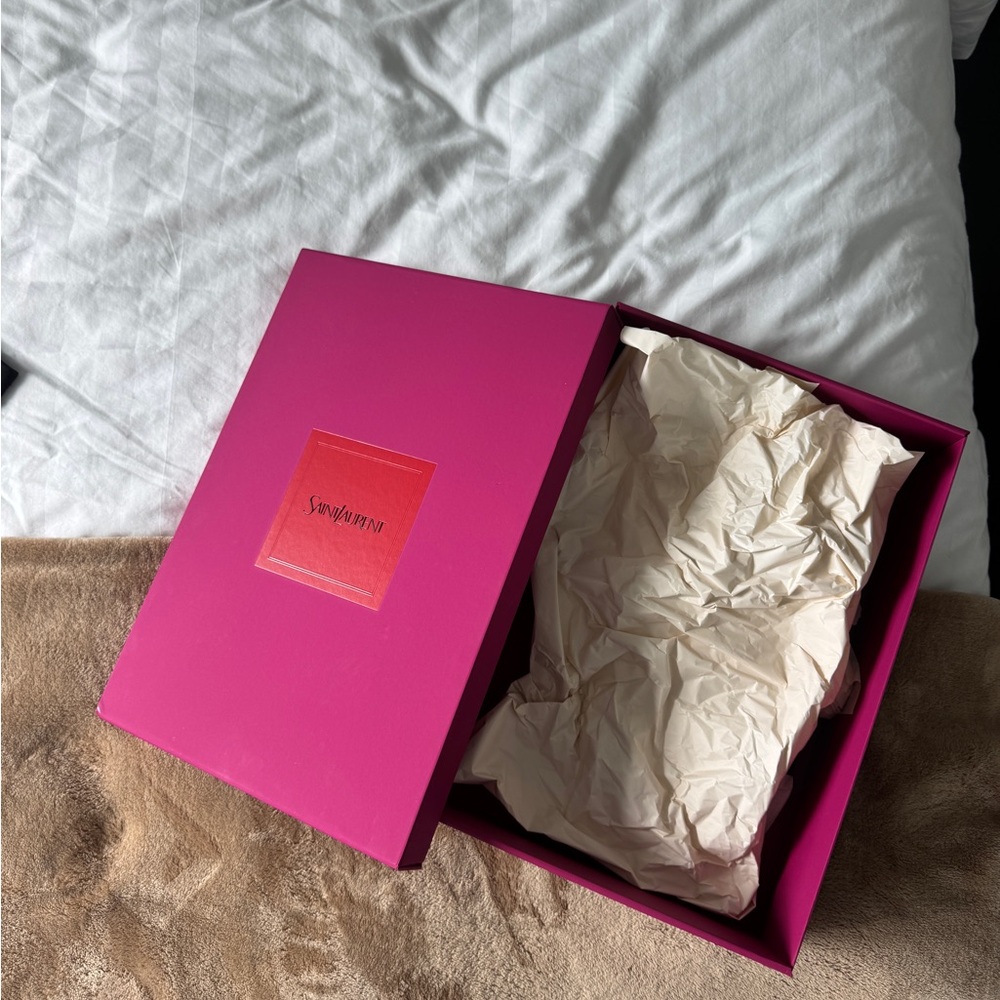 Saint Laurent Fuchsia Box with Cream Tissue